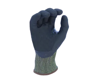 18 Gauge HDPE shell, Black Polyurethane palm coated, Reinforced Thumb Crotch, ANSI A2, Touchscreen compatible