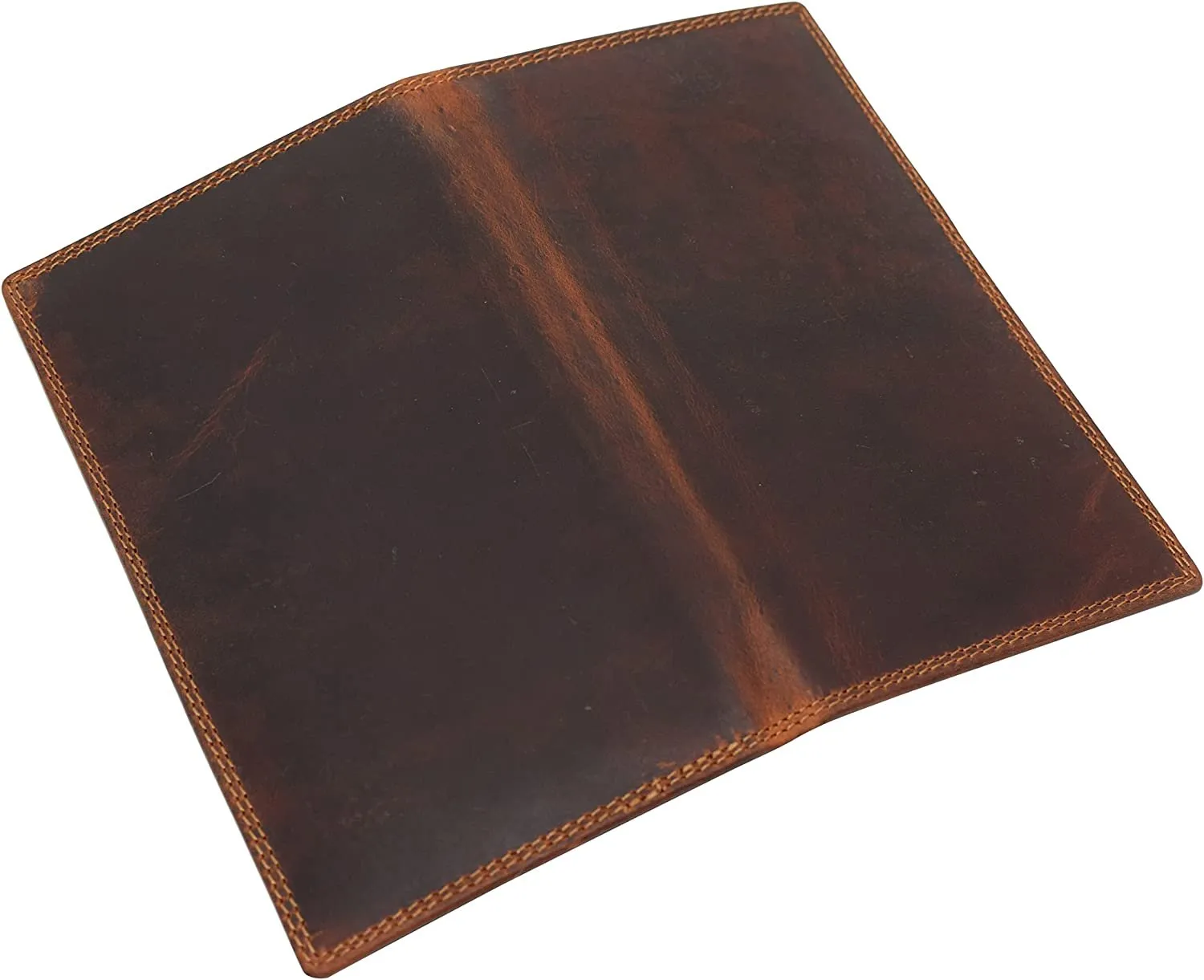 CAZORO RFID Protected Vintage Leather Long Bifold Slim Wallet for Women Men