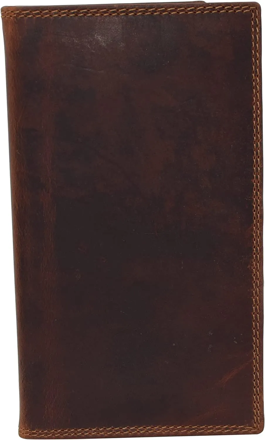 CAZORO RFID Protected Vintage Leather Long Bifold Slim Wallet for Women Men