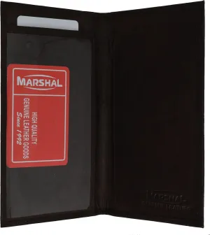 Dark Brown Leather Checkbook Cover