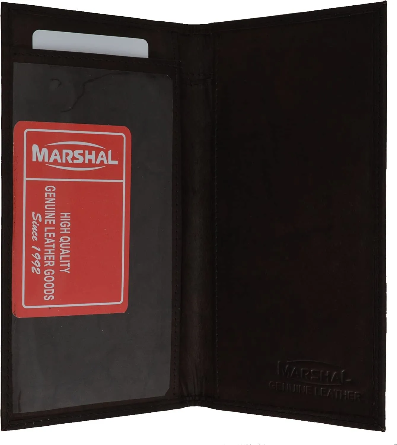 Dark Brown Leather Checkbook Cover