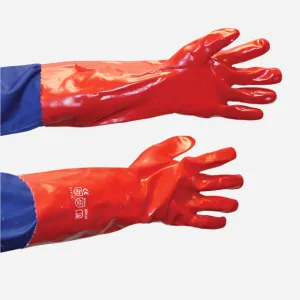 GRANGE PVC MEDIUM WEIGHT GLOVE - RED 38CM