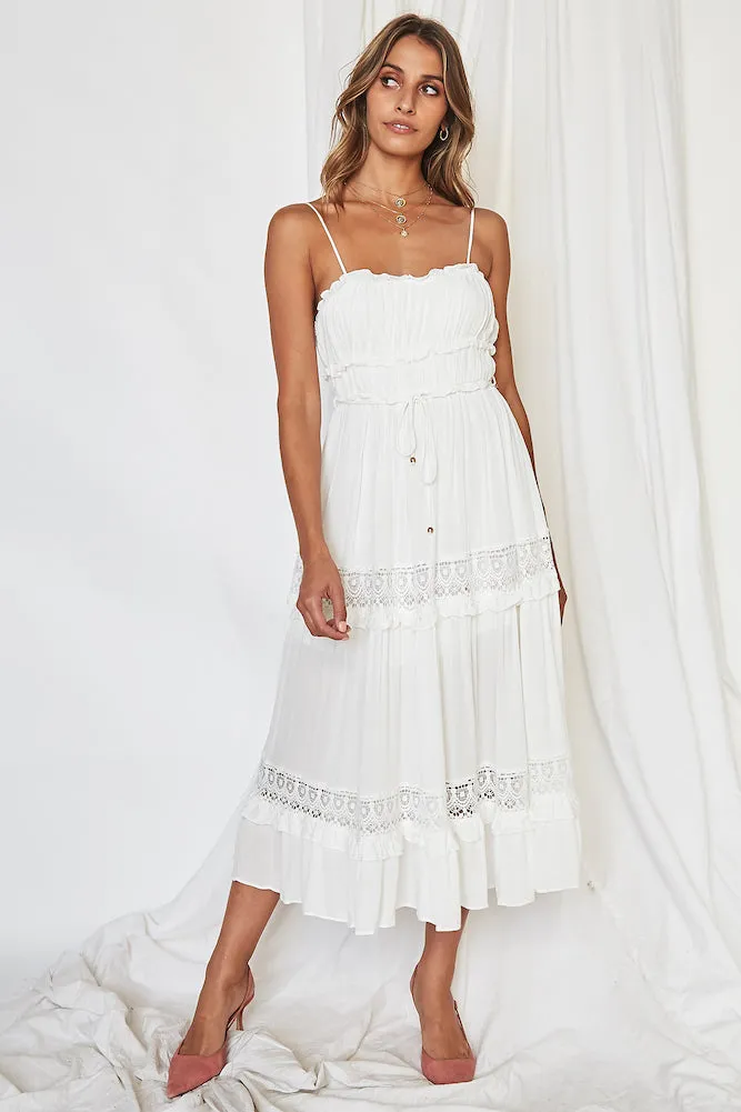 I See You Midi Dress White