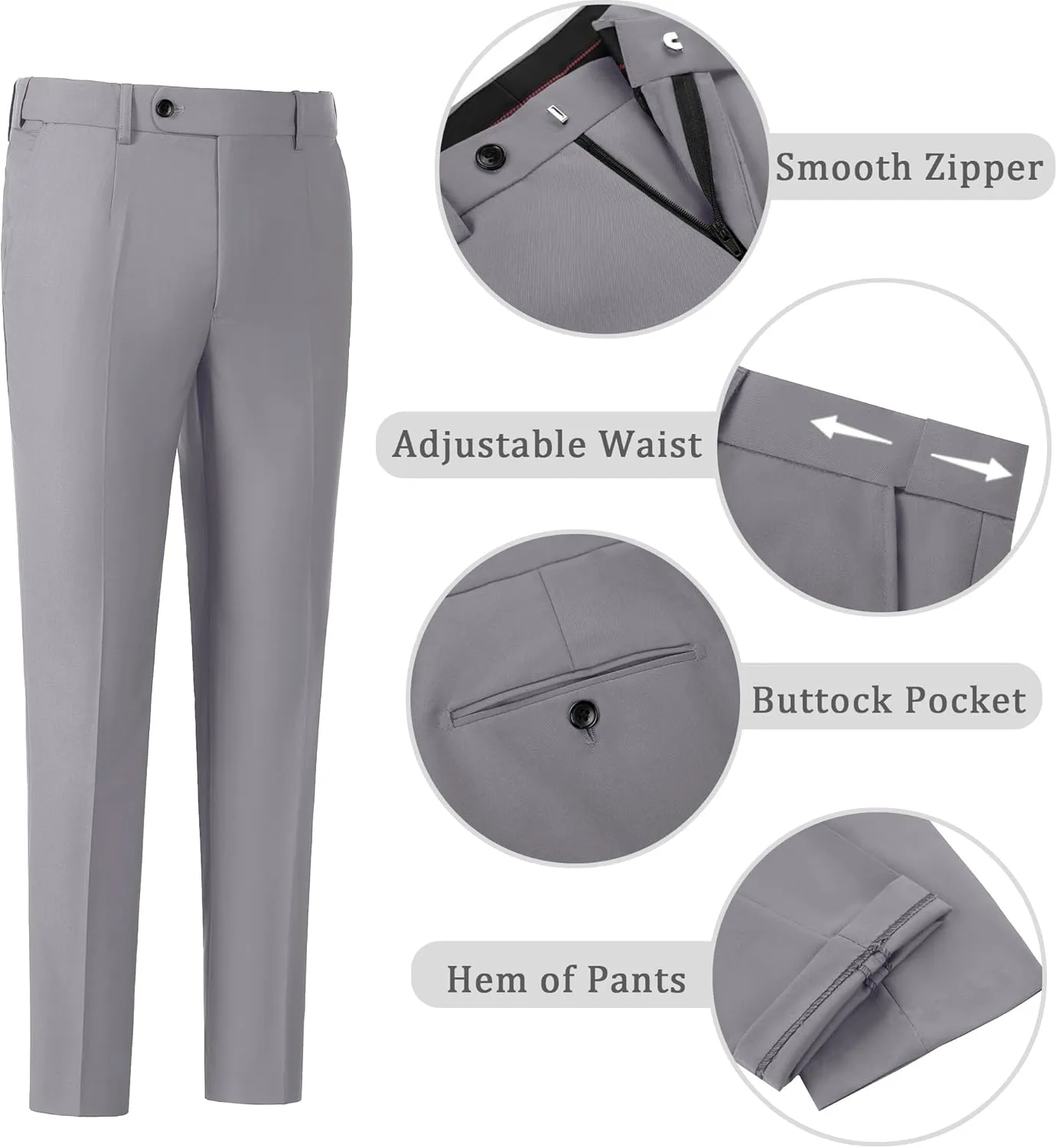 Mens Suit Slim Fit 3 Piece Suits for Wedding Formal Suit Jacket Vest Pants Set Business Casual Suits Prom Tuxedos