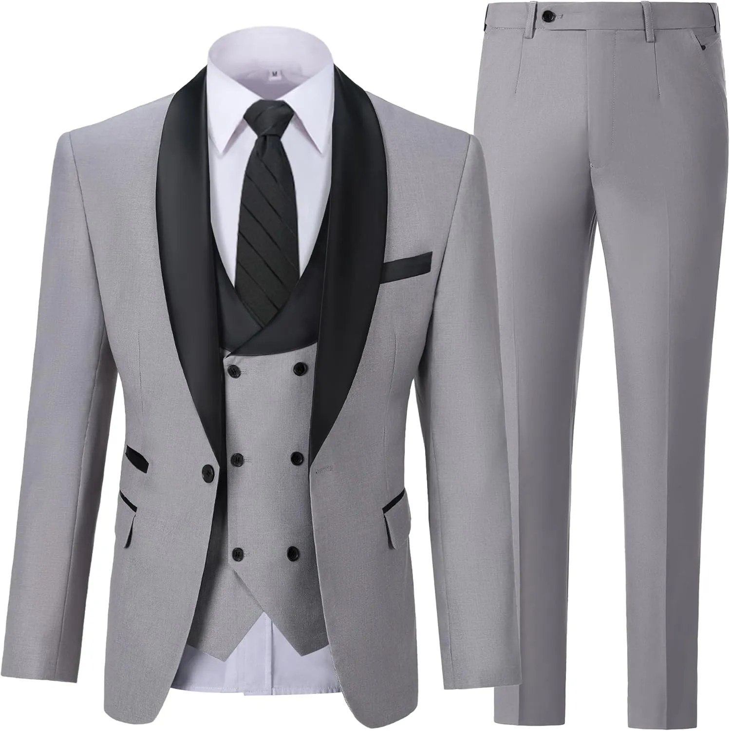 Mens Suit Slim Fit 3 Piece Suits for Wedding Formal Suit Jacket Vest Pants Set Business Casual Suits Prom Tuxedos