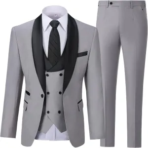 Mens Suit Slim Fit 3 Piece Suits for Wedding Formal Suit Jacket Vest Pants Set Business Casual Suits Prom Tuxedos