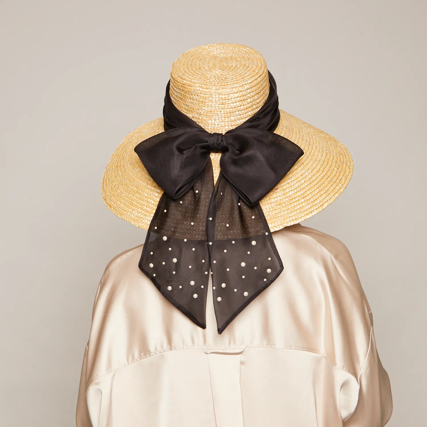 Mirabel Organza Wide-Brim Sunhat