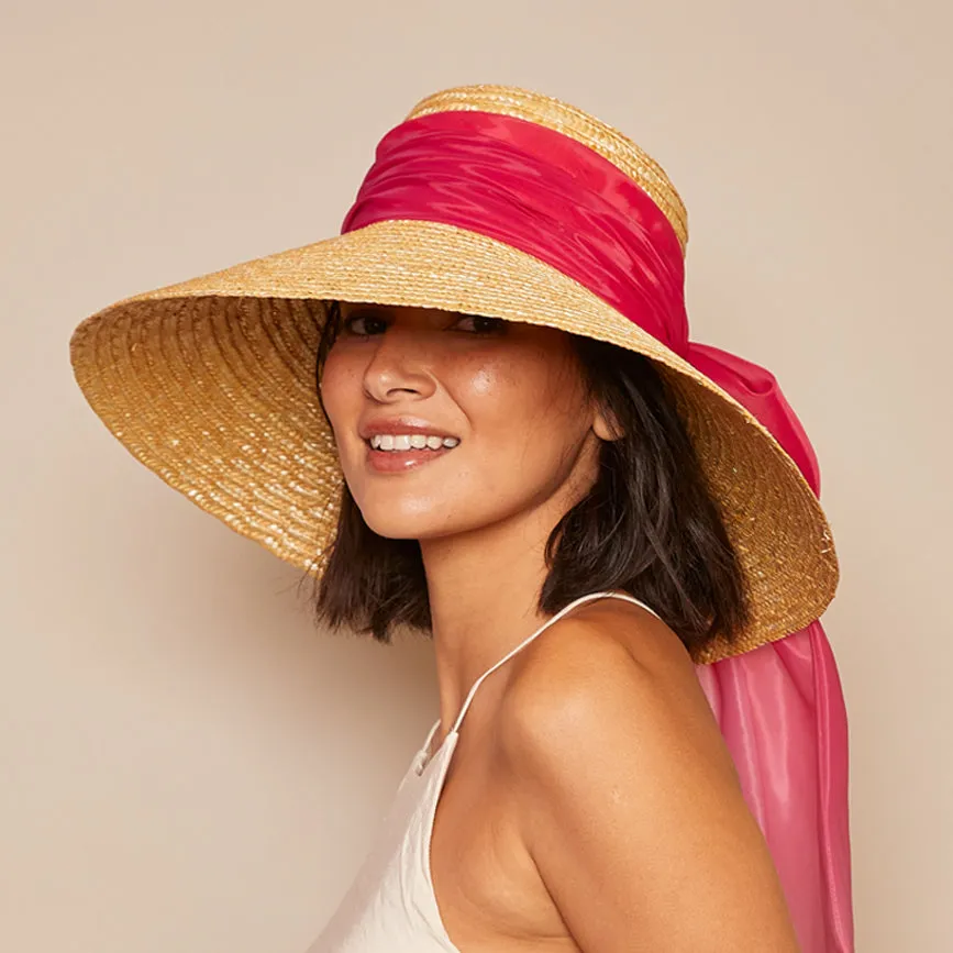 Mirabel Organza Wide-Brim Sunhat