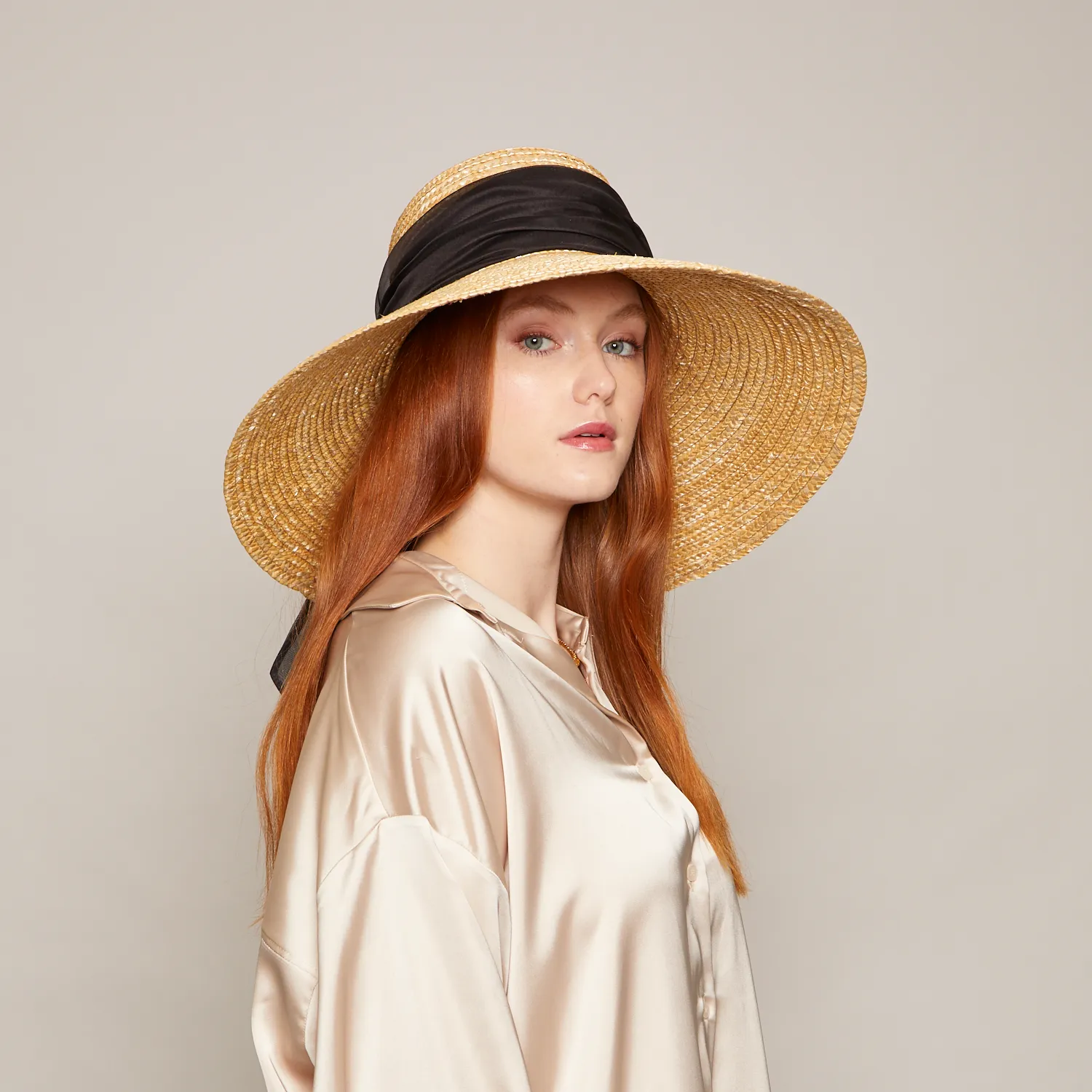 Mirabel Organza Wide-Brim Sunhat