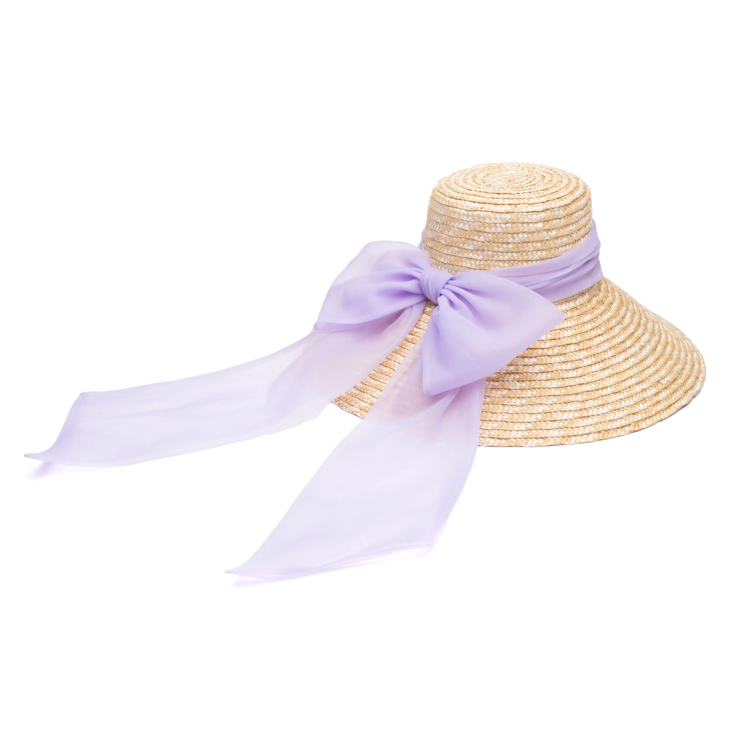 Mirabel Organza Wide-Brim Sunhat