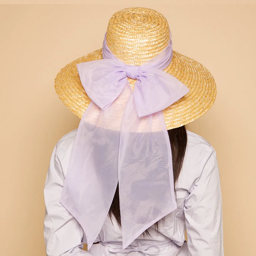 Mirabel Organza Wide-Brim Sunhat