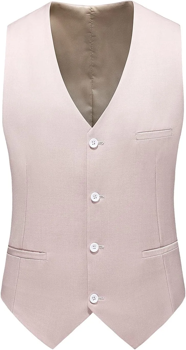MOGU Men 3 Piece Suit Slim Fit Wedding Tuxedos Formal Prom Suits