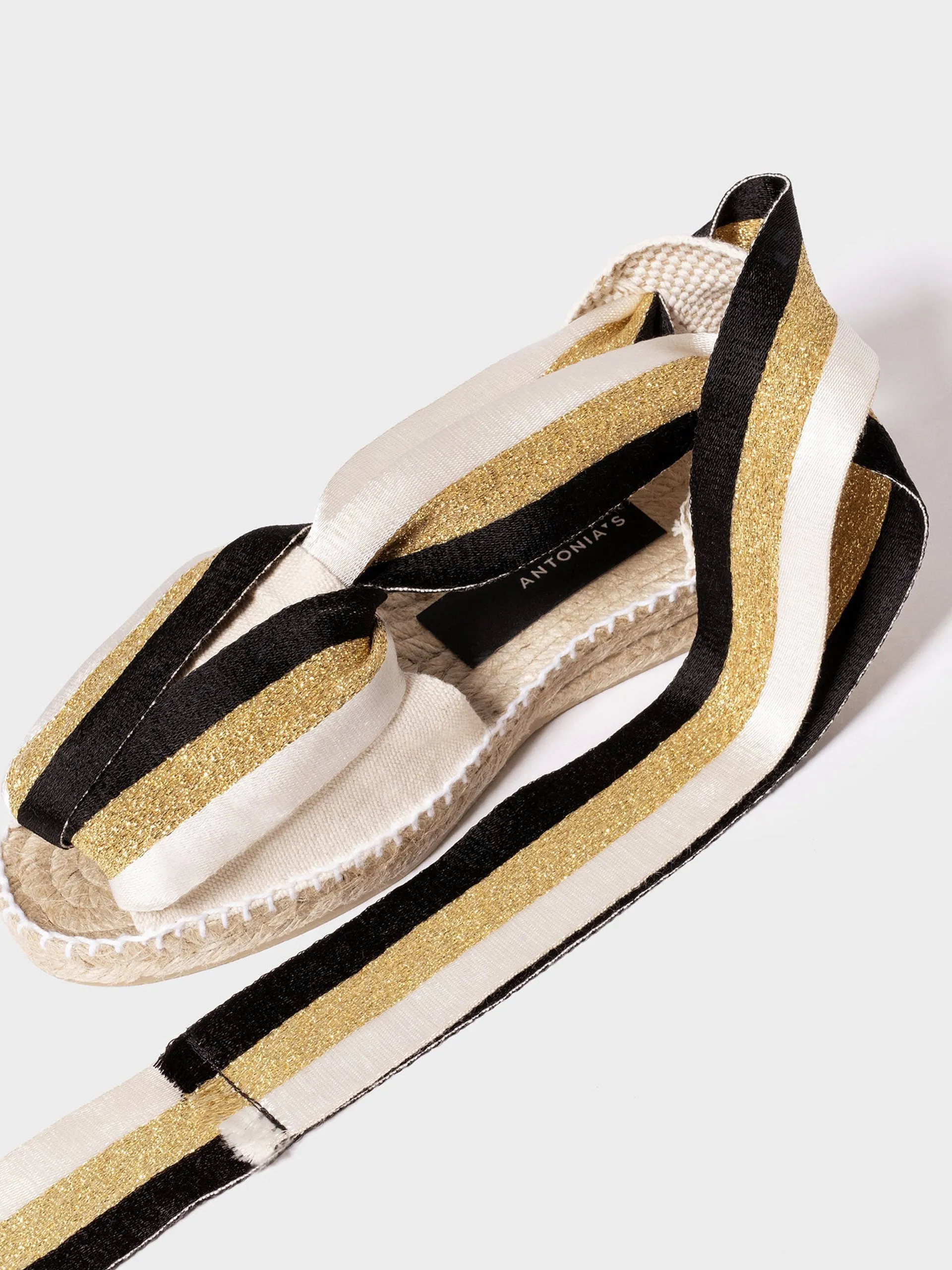 New gold Amalia espadrilles