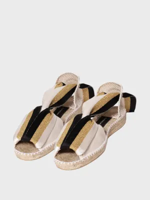 New gold Amalia espadrilles
