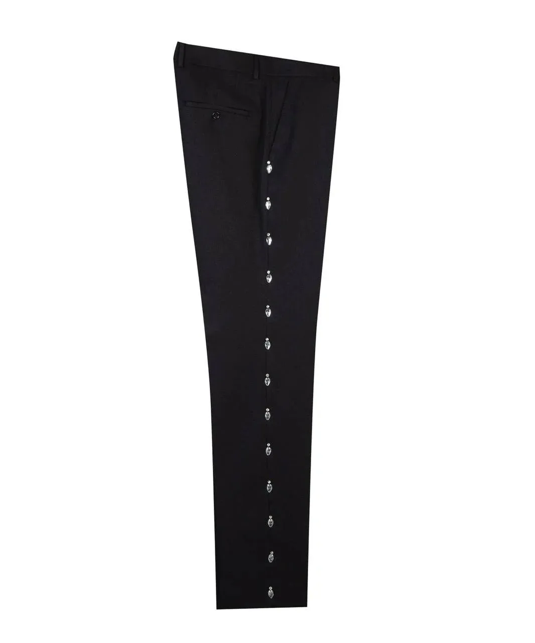 Premium Crystal Stoned Black Tuxedo