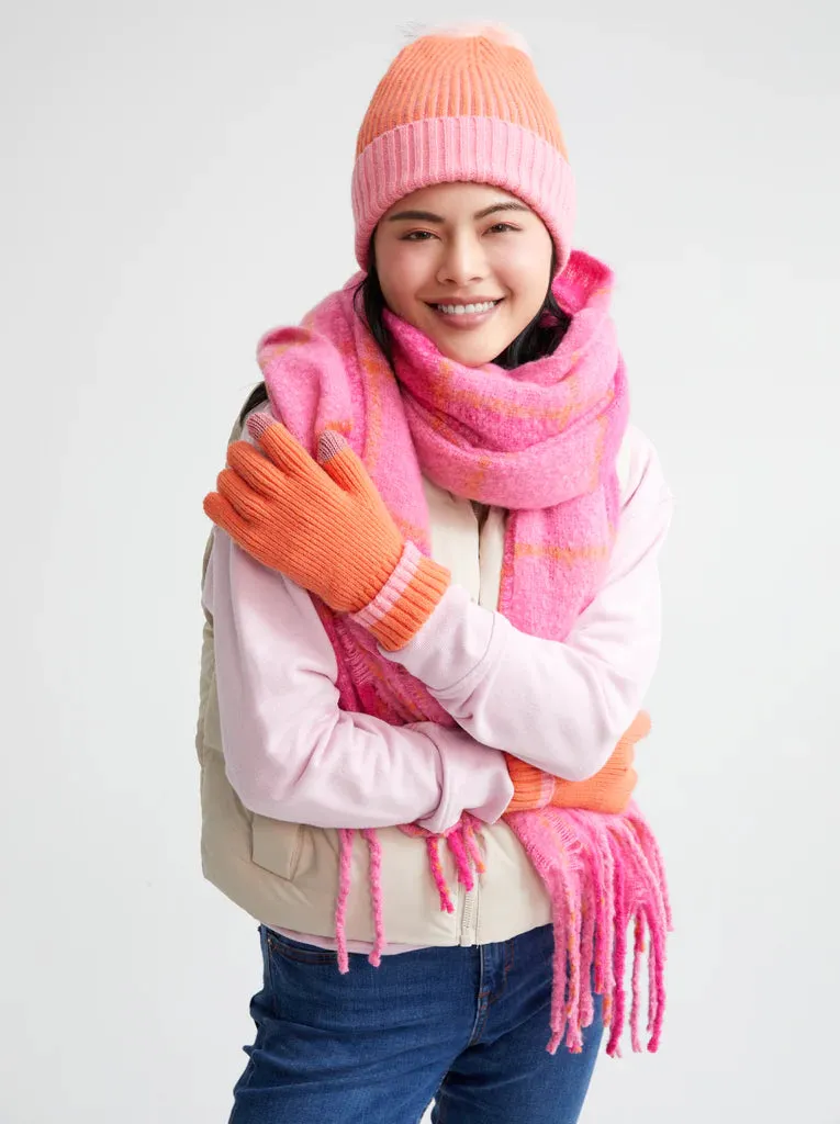 "The Ava" Touchscreen Gloves, Orange │ Winter Outerwear │ Style House Design Studio