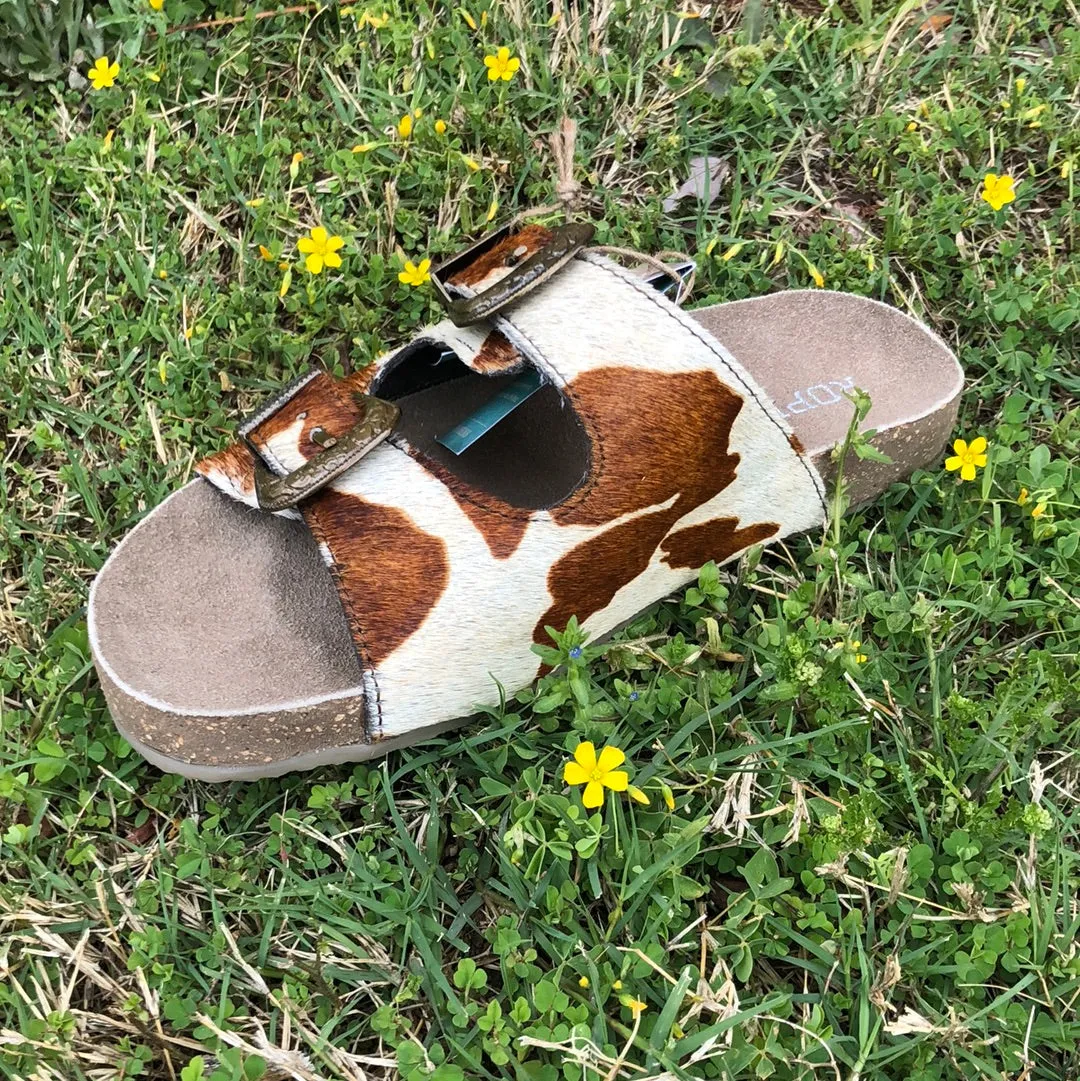 Roper Ladies Desiree Cow Hair Hide W/ Buckle Sandals 09-021-0607-2888