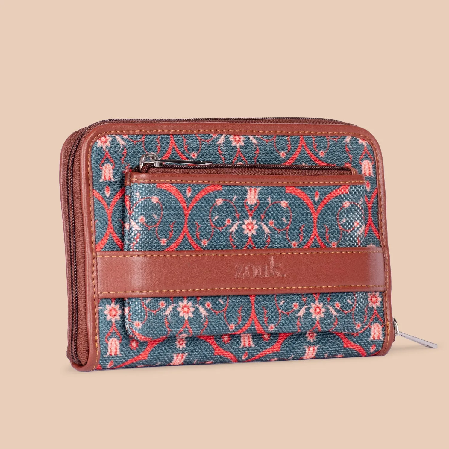 Sheesh Mahal Jaali Motif Classic Zipper Wallet