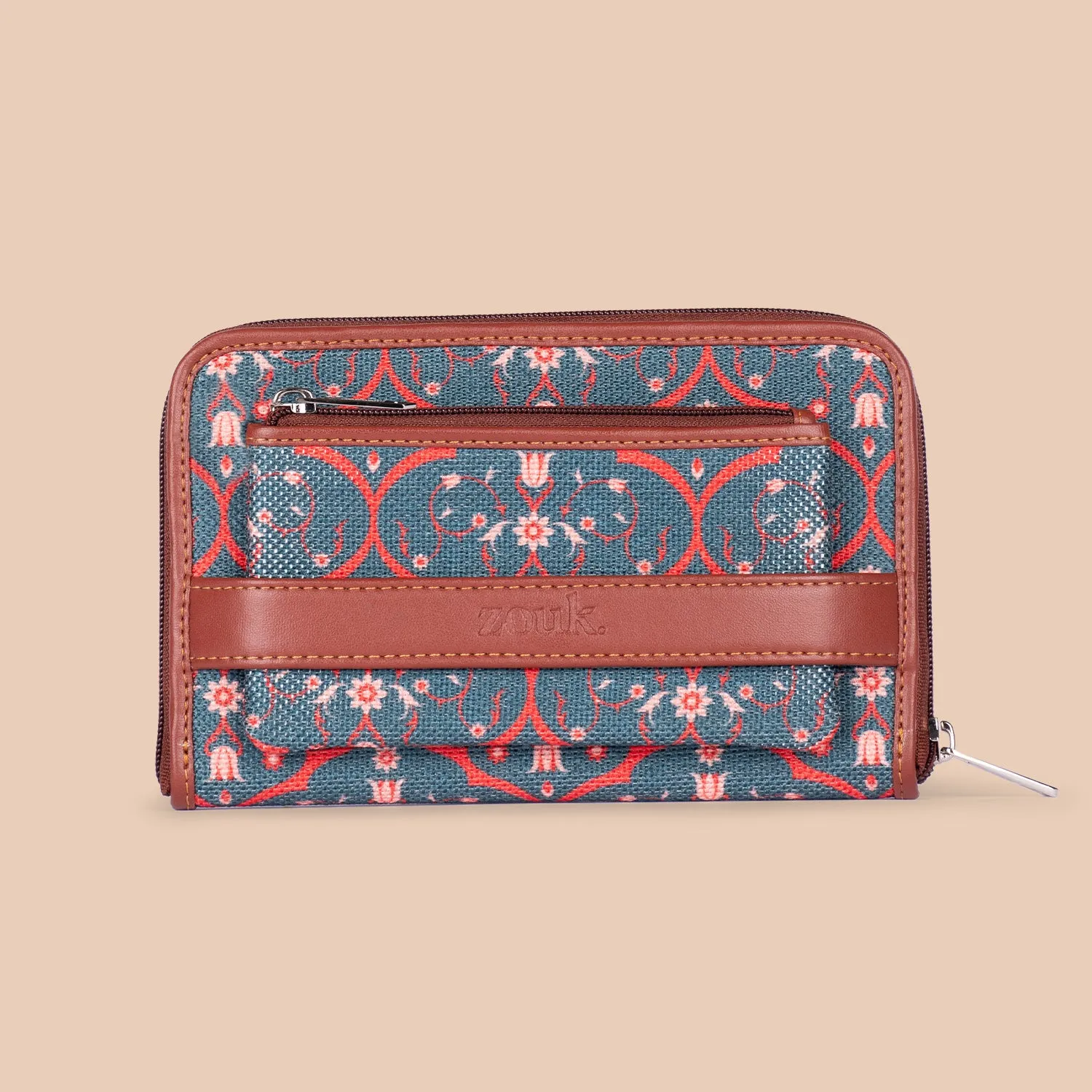 Sheesh Mahal Jaali Motif Classic Zipper Wallet