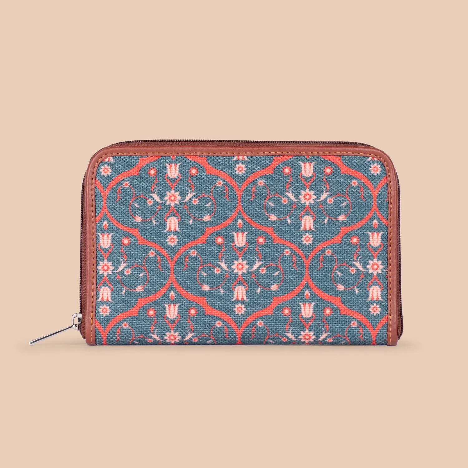 Sheesh Mahal Jaali Motif Classic Zipper Wallet