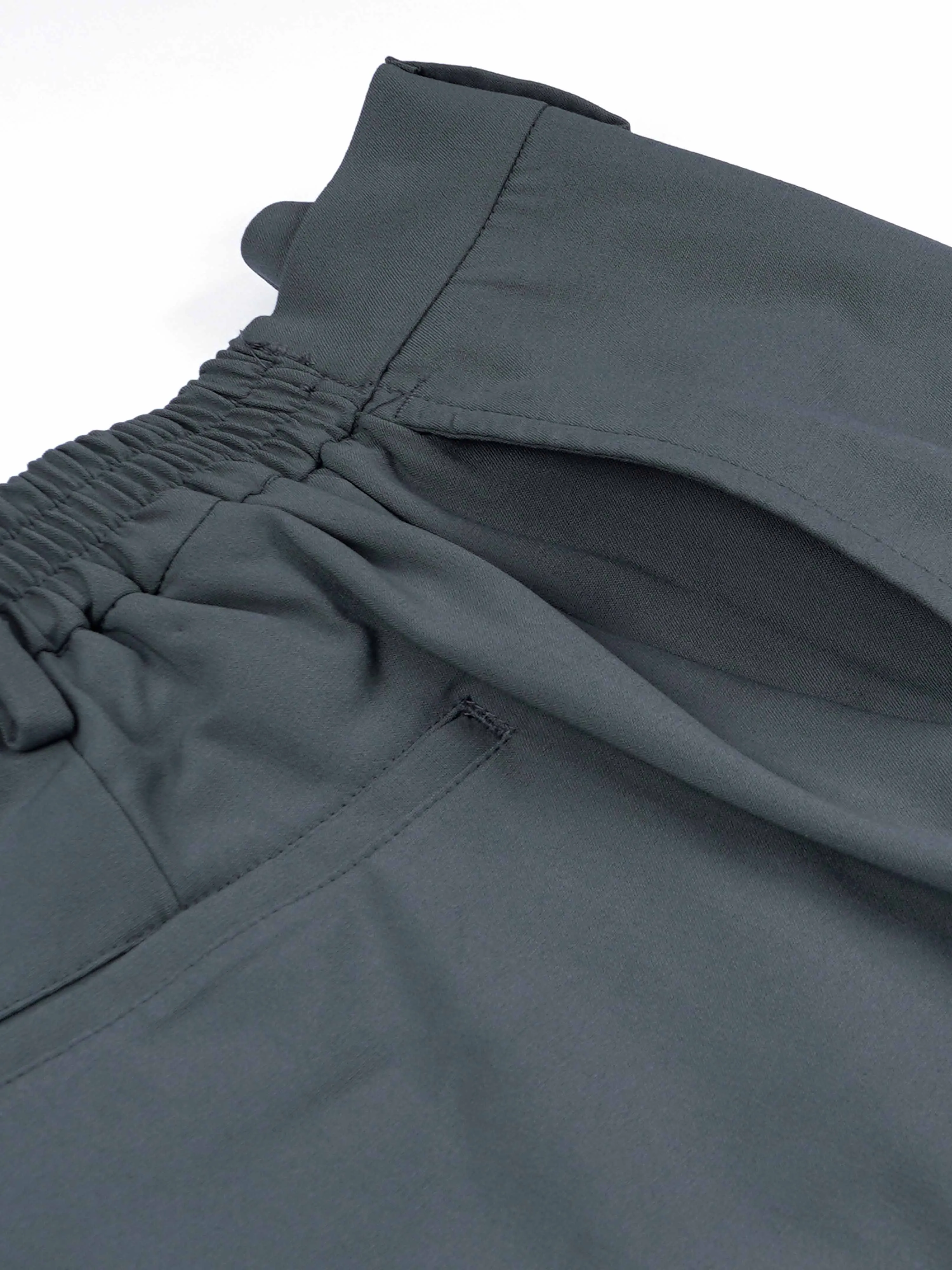 Soft Handle Tailored Dark Grey Trousers
