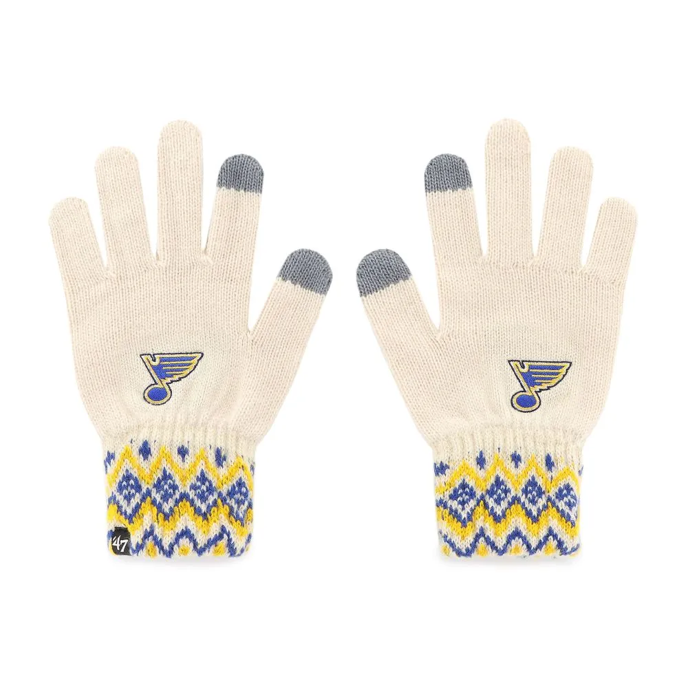 ST. LOUIS BLUES '47 LADIES NOTE ELSA GLOVES - NATURAL