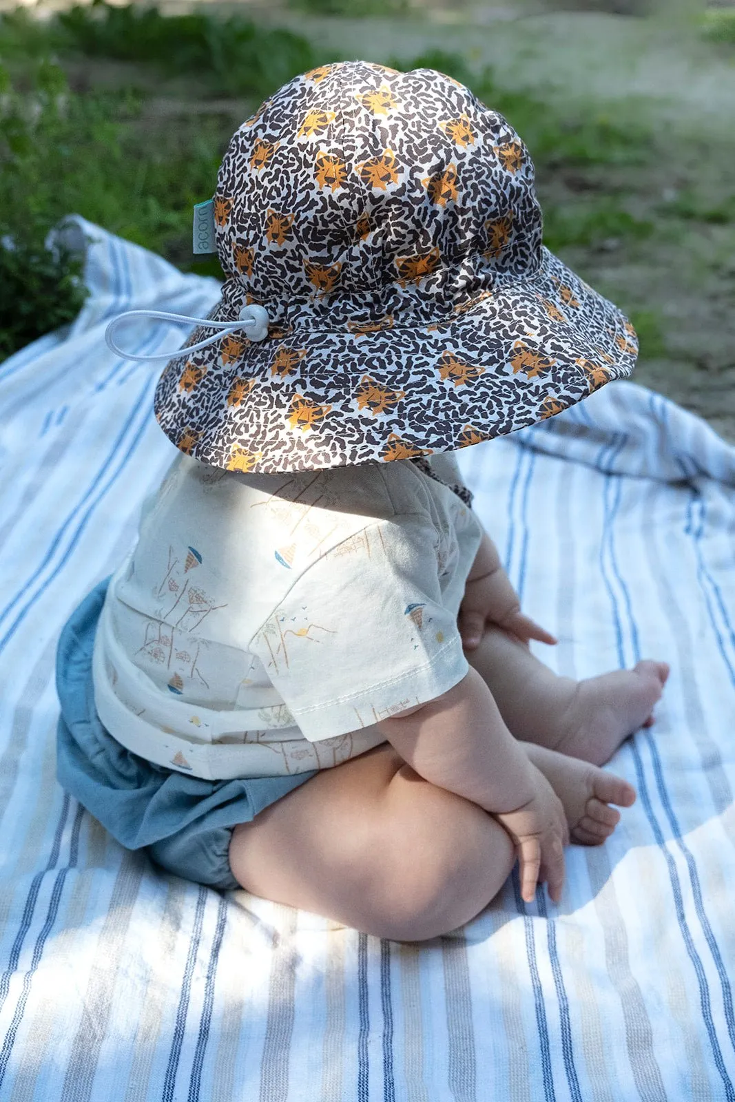 Tiger Face Wide Brim Infant Sunhat
