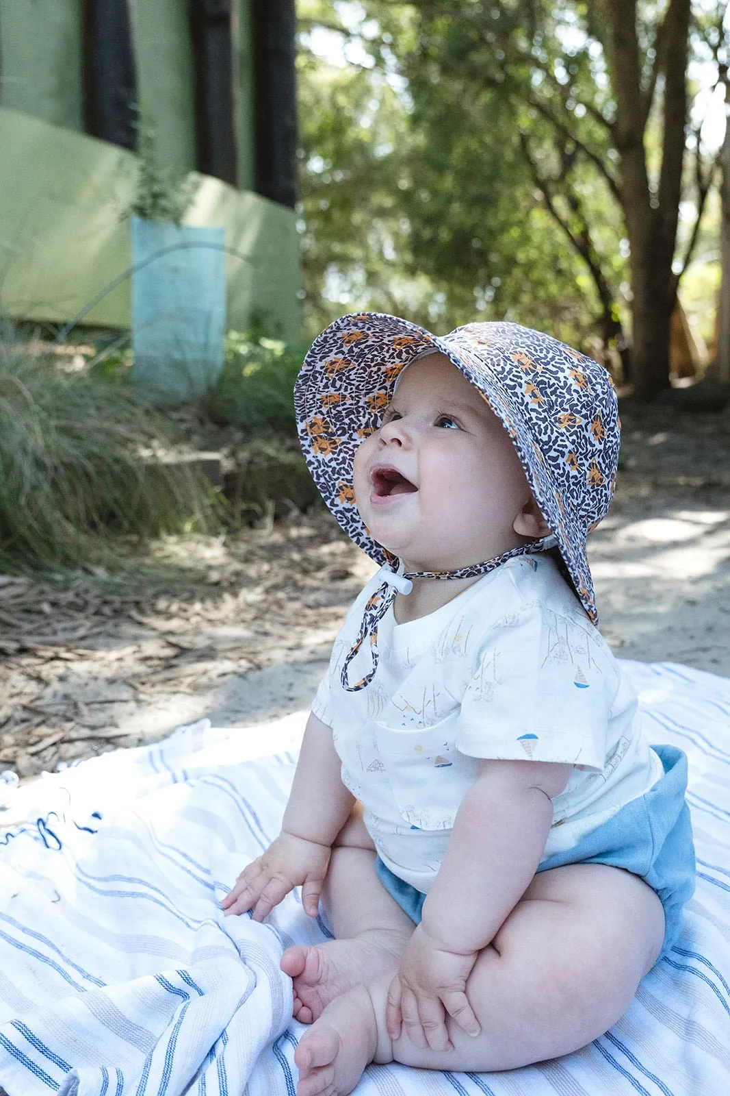 Tiger Face Wide Brim Infant Sunhat
