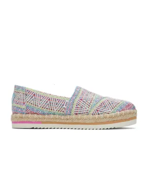 Toms Alpargata Rope Platform Natural Diamond Global Woven