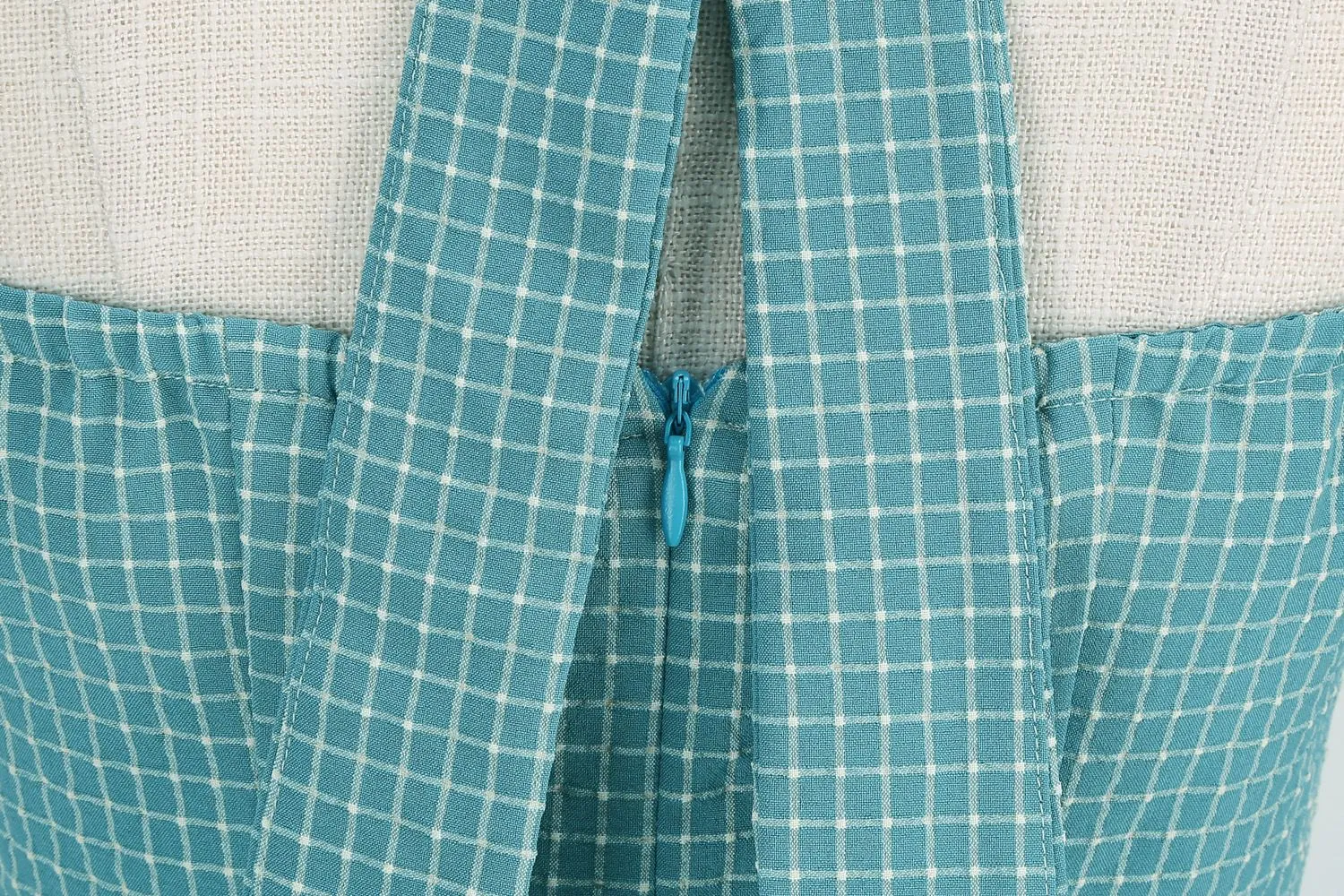 Women 50s Vintage Polka Dot Halter Cocktail Swing Dress Buttons 1950s Audrey Hepburn Dress
